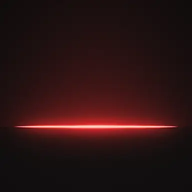 The Music Dawn app icon: a thin red line of light across a dark field.